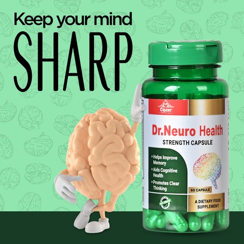 Cipzer Dr. Neuro Health 60 Capsules |Boost Memory, Brain Power & Relieves Stress - Picture 2 of 14
