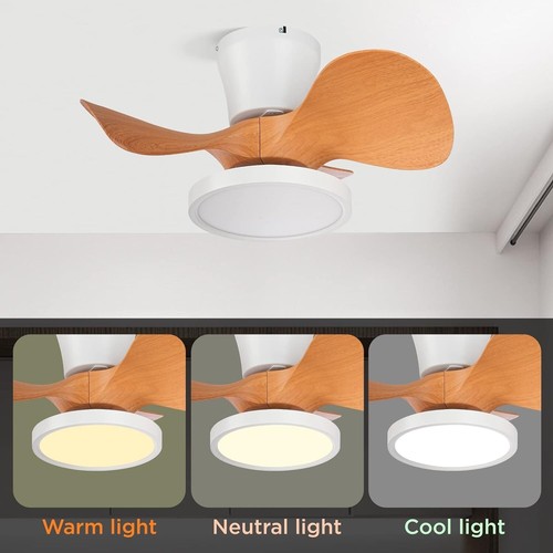 22 inch Large Quiet Ceiling Fan Remote Control with LED Light Air Volume for Kit - Picture 7 of 9