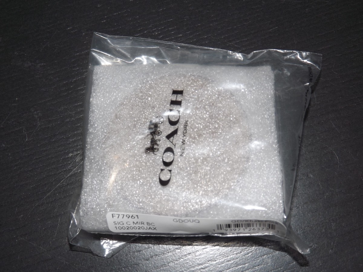 COACH] ミラー付きキーホルダー バッグチャーム F77961（カーキ