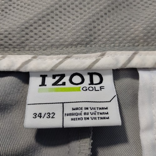 Izod Herren Größe 34 x 32 grau Polyester flach vorne klassische Passform Golfhose - Bild 6 von 6