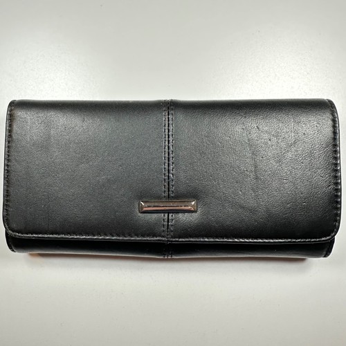 Echtleder Damen Tri-Fold Geldbörse Druckknopfverschluss Clutch Elegant *2 Größen* - Bild 22 von 48