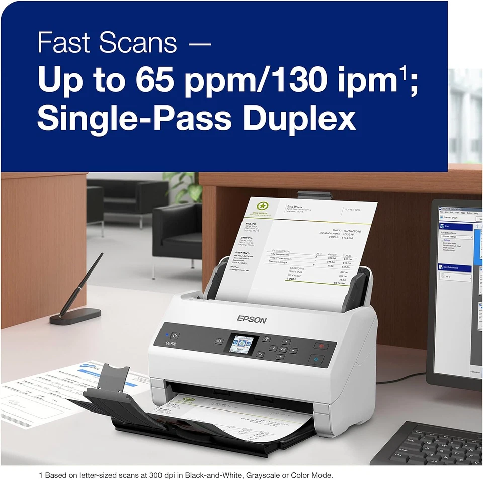 Epson America DS-870 Document Scanner, New Open Box - Image 2 of 2