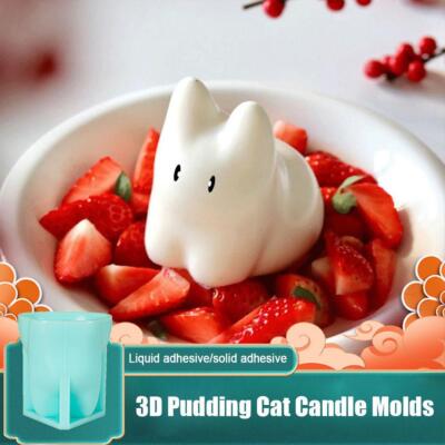 Cat Milk Pudding Silicone Mold Jelly Bowl Cake White Cold Powder Ice ღ