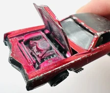 Hot Wheels Redline 1968 Custom Eldorado US Rose Pink Factory Engine Overspray