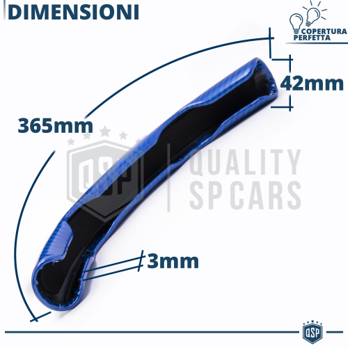 COPRIVOLANTE per MERCEDES Effetto FIBRA CARBONIO SOTTILE Blu Sportivo Tuning - Foto 10 di 11