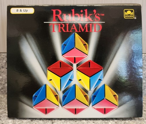 Rubiks Triamid 3D Puzzle Spiel Knobelspiel 41170 1990 Matchbox Int. Komplett