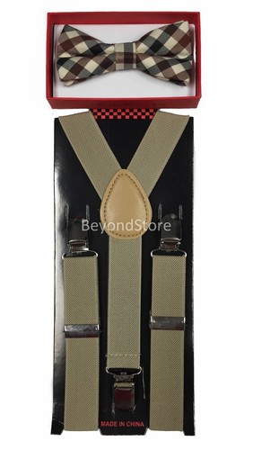 New Children Kids Boys Girls Suspender & Bowtie Matching Colors Set NEW - Picture 49 of 83