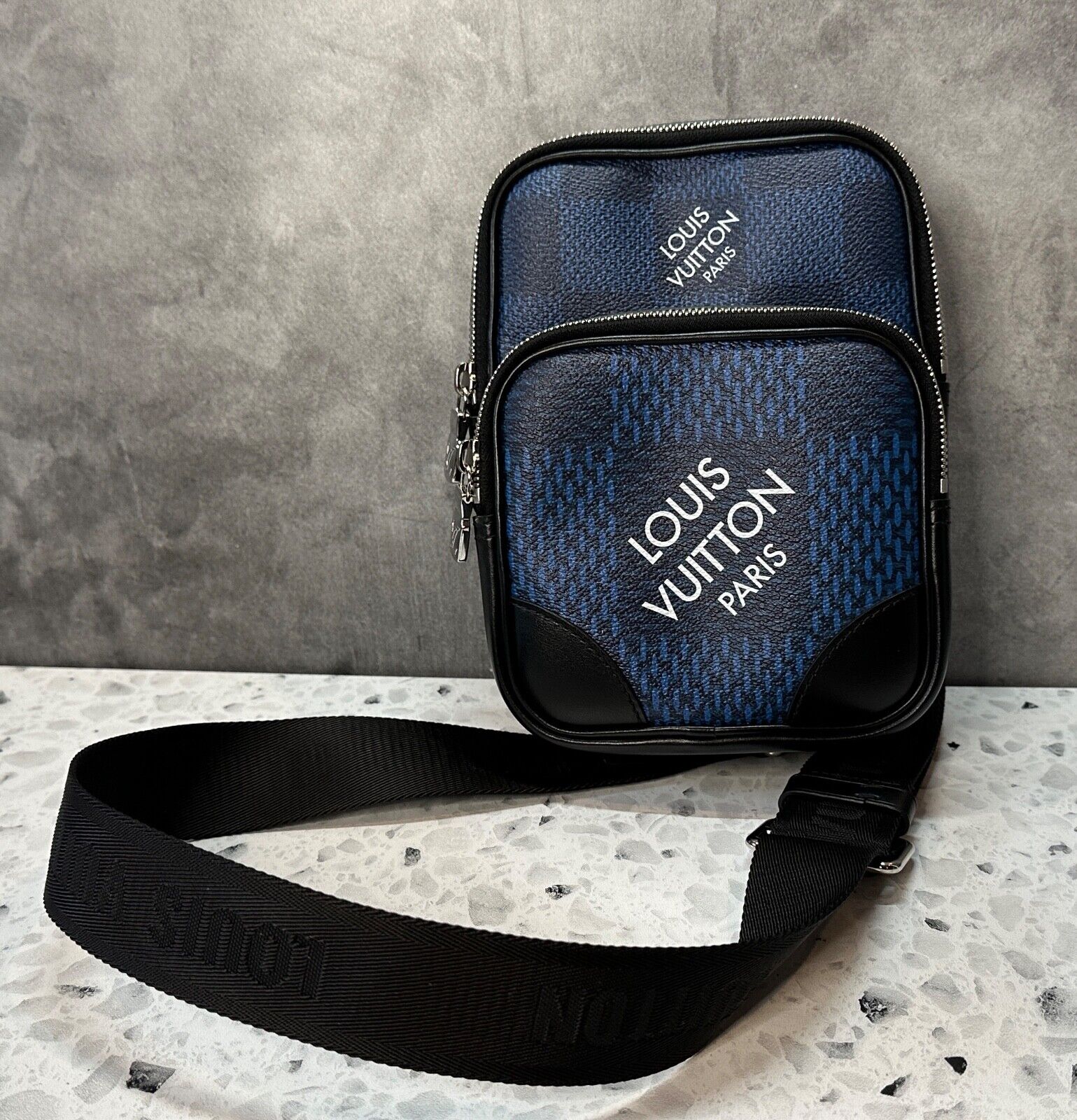 Louis Vuitton Amazone Sling Bag Limited Edition Damier Graphite 3D N50011 Men s l1600