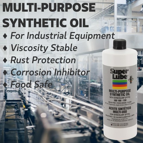 Super Lube 51004 Synthetic Oil with PTFE, High Viscosity, 4 oz Bottle,Translucen - Picture 2 of 4