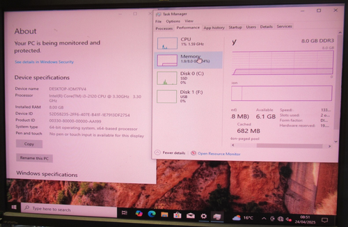 HP Pro 3400 i3-2120 3.30GHz 8GB 120GB SSD Win 10 Pro Desktop Computer PC Tower - Picture 10 of 11