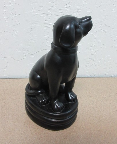 8" Tall Black Lab Labrador Dog Animal Figurine Statue Statuette Pedestal Bookend - Picture 8 of 20