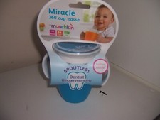 Munchkin miracle sippy cup New 360 cup Blue w/ handles