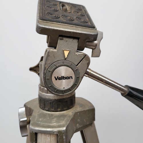 Trípode ajustable profesional de aluminio vintage Velbon VE3 cámara video foto - Imagen 2 de 9