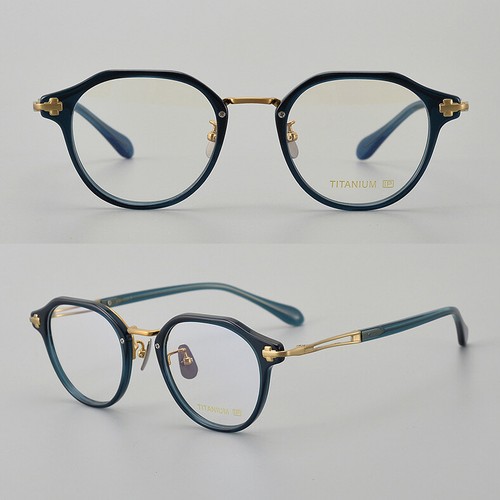 Thick-rim Retro Business Glasses Women Metal Eyeglasses Frames Men - Picture 12 of 16