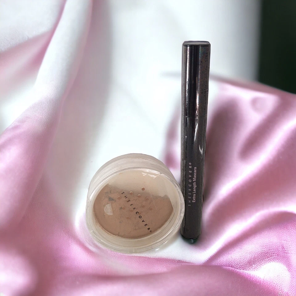 Sheer Cover ALMOND Mineral FOUNDATION SPF-15 0.14oz/4g + Mascara Factory Sealed - Image 3 of 4