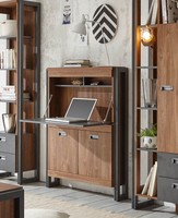 SekretäR Kommode Schreibtisch Detroit 90Cm Stirling Oak Schiefer 295499
