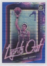2020-21 Panini Donruss Optic Lights Out Blue Pulsar Prizm Trae Young #4 0c6