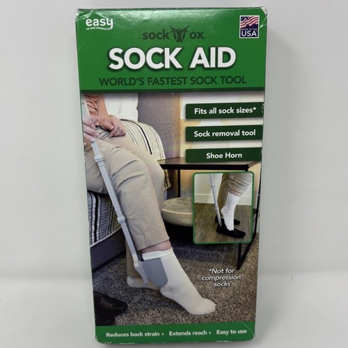 Sockenochse Sockenhilfegerät für Senioren verstellbares Gerät zum Anziehen von Socken ~NEU~ - Bild 1 von 12