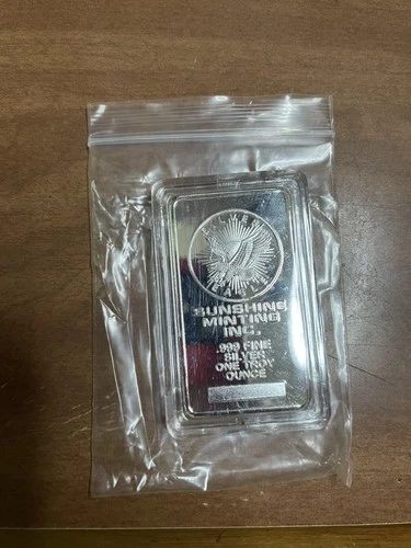 .999 Fine Silver Bar 1 oz - Sunshine Mint in Plastic Holder