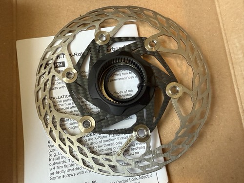 Carbon-Ti X-Rotor Center Lock SteelCarbon 3 Disc Brake Rotor (140mm) NEW - Picture 3 of 5