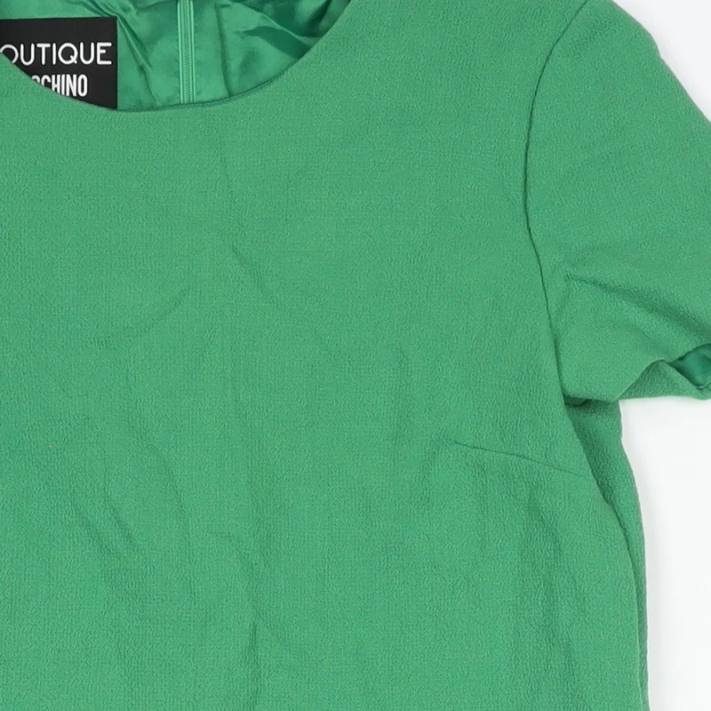 Boutique Moschino abito a tubino in lana verde donna 10