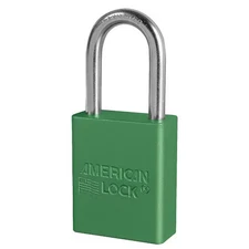 American Lock A1106kas6grn Lockout Padlock, Keyed Alike, Aluminum, Green, 1 1/2
