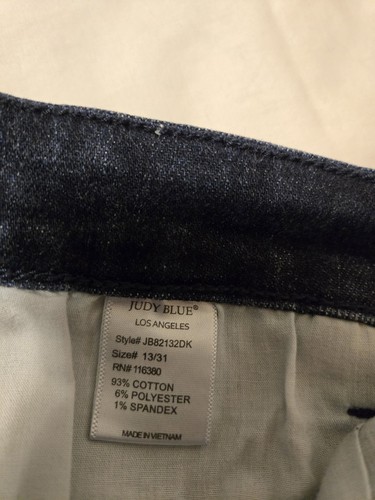 Judy Blue Skinny Fit Dark Wash Jeans Size 13/31 - Picture 4 of 4