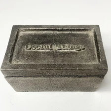 Primitive Style Metal Trinket Box “Useful Things”