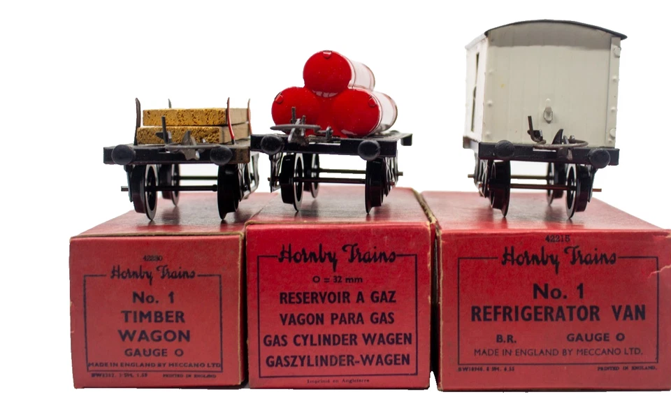 UK Hornby Meccano Lot of 3 0-gauge Tin Freight Stock | Original Boxes - Image 2 of 3