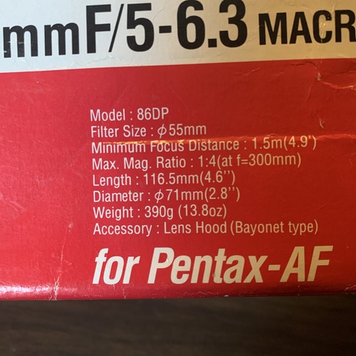 Tamron Af 100-300mm F/5-6.3 Macro For Pentax Af - Picture 2 of 6