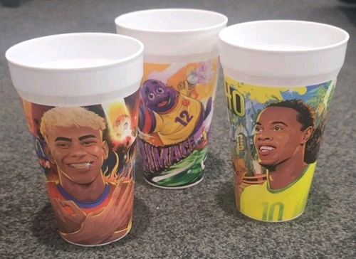 SET OF 3 WORLD CUP YAMAL RONALDINHO & GRIMACE CUPS