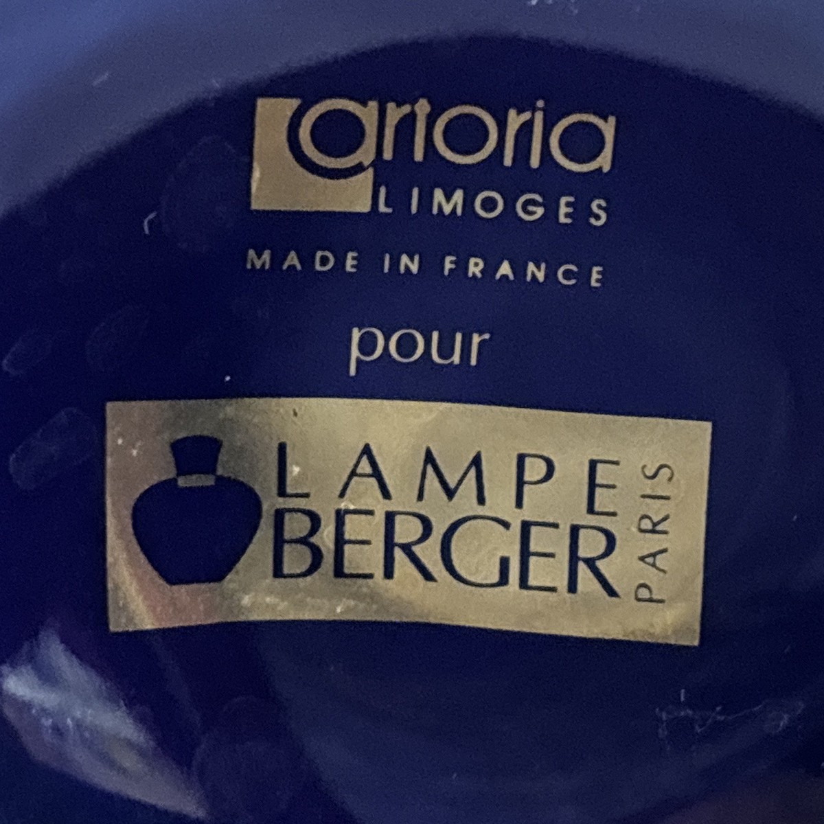 Artoria Limoges Lampe Berger Cobalt BlueGold Fragrance Lamp