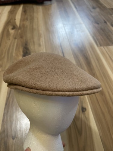 Kangol Wool Flexfit Beige Large Cap Made In London Newsboy - Picture 4 of 9