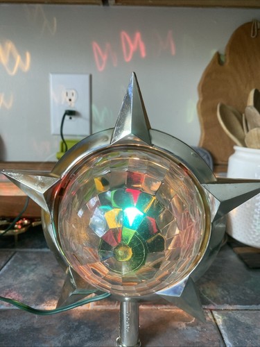 Vintage celestial star Heat Activated Bradford silver Christmas topper MCM Fun! - Picture 18 of 21