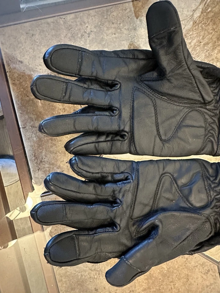 Guantes ajustables Harley Davidson para mujer M Racing de cuero negro con dedos completos Foto 4 de 4