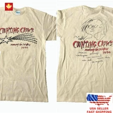 Trending Vtg Counting Crows 1996 2 side Sand Short sleeve Remake T shirt