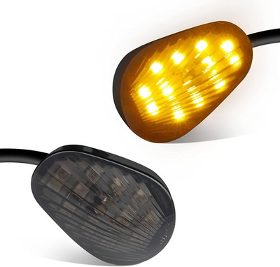 #ad Flush Mount Motorcycle Turn Signals Smoked Lens LED Blinkers Color: For Yamaha $26.24
