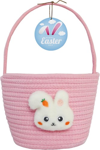 Easter Basket, Easter Baskets for Kids, Baby Easter Basket with Handle, Empty Bu