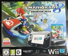 Nintendo Wii U Mario Kart 8 32GB Premium Pack Schwarz + 2 Spiele OVP