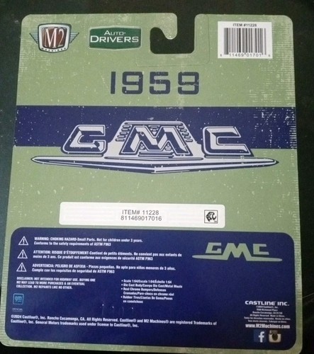 Camión GMC Fleetside 1959 M2 Machines 1:64 diecast conductores automáticos R106 24-01 nuevo - Imagen 2 de 3