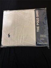 Ralph Lauren The Polo Sheet Full Flat Sheet White 100 Supima Cotton 275 Count