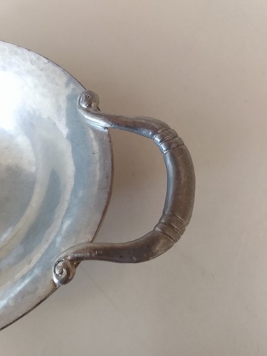 Just Andersen Danish Art Denmark 11" Pewter Handled Footed Bowl Dish Tray - 第 4/13 張圖片