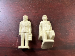 Vintage 1950 Marx Toys Rubber Railroad Figures - Lot of 2