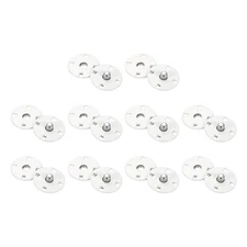 10 Sets Sewing Snap Buttons, Press Buttons Snap Fasteners 15mm, White