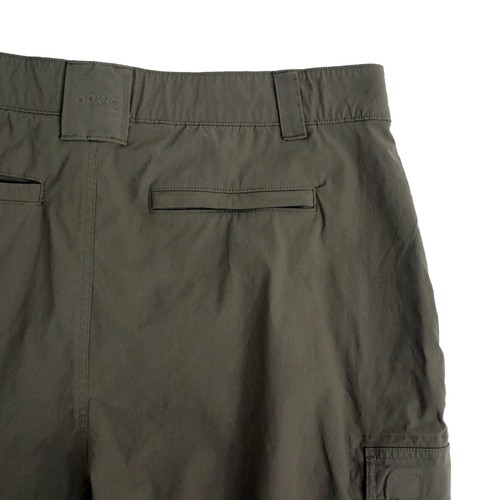 ORVIS CARGO SHORTS Men's 40 Olive Green Nylon Stretch Outdoor Comfort - Picture 5 of 14