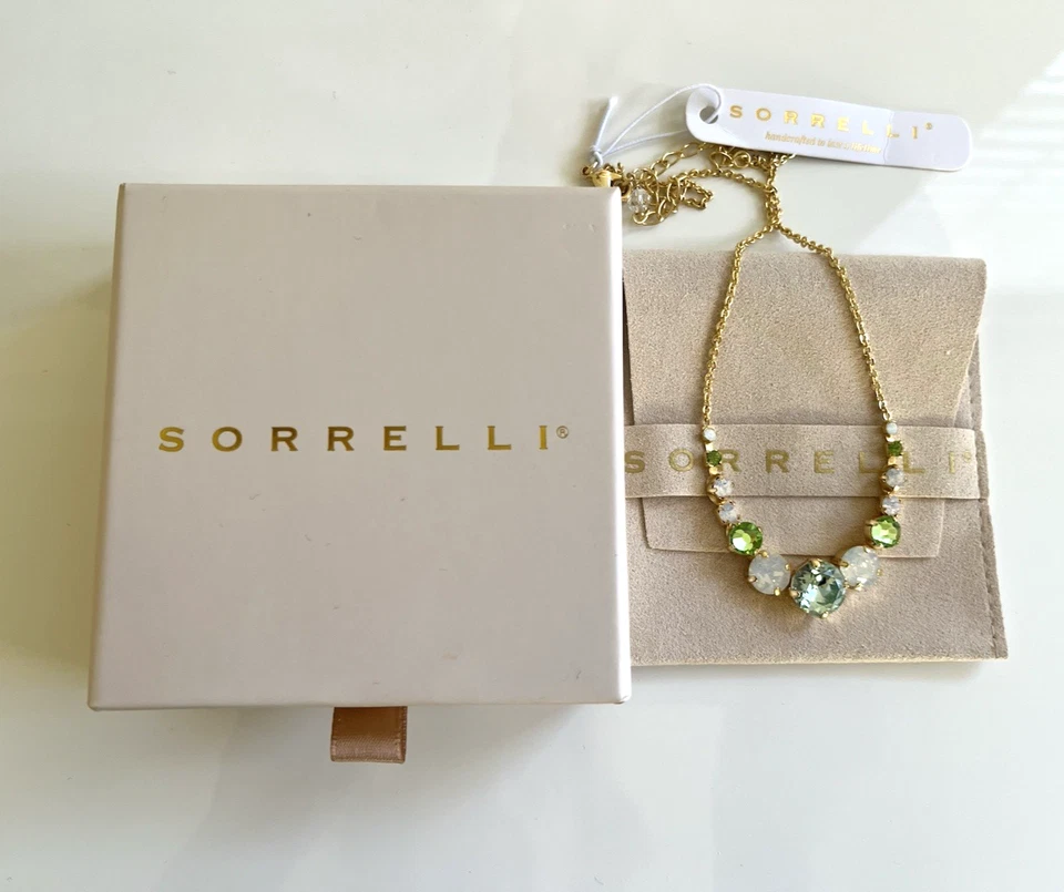 Sorrelli London Tennis Necklace in Sage with Bright Gold NWT $115.00 - Image 4 of 4