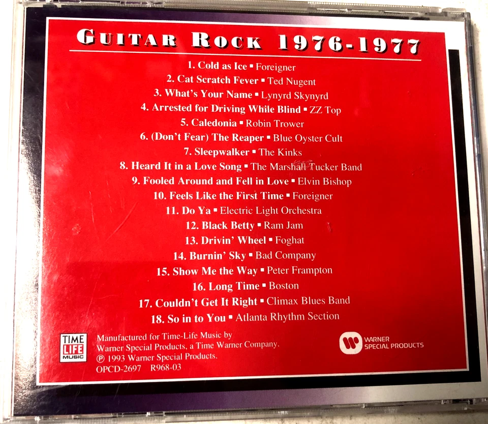 Time Life Guitar Rock 1976-1977 CD Lynyrd Skynyrd ZZ Top Ram Jam Boston Ted Nuge - Image 2 of 4