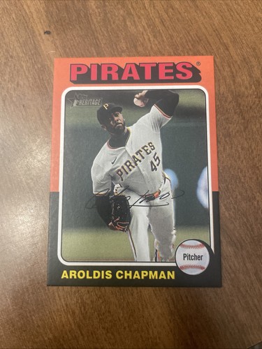 2024 Topps Heritage High Number - Aroldis Chapman #557 Mini Tough Card