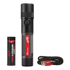 2161-21 1100 Lumen USB Rechargeable LED Twist Focus Flashlight For Milwaukee 