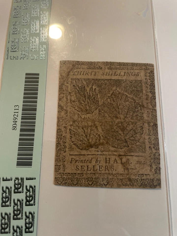 1775 Thirty Schillings Penn. Colonial currency VF20 - Image 3 of 4